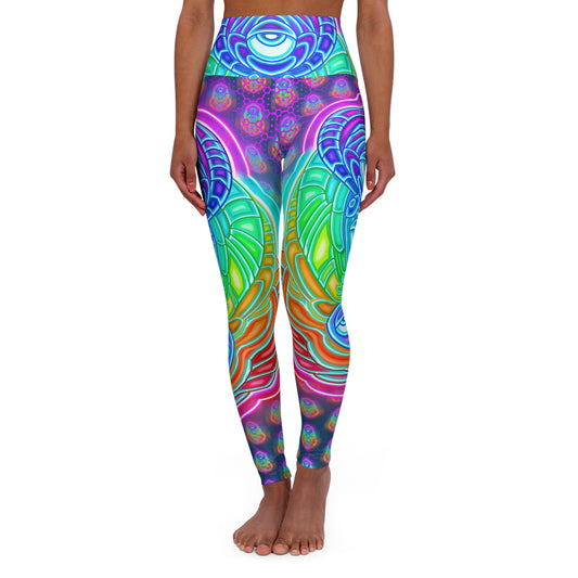 High Waisted Yoga Leggings “Fortune & Fruition” All Over Print (AOP)