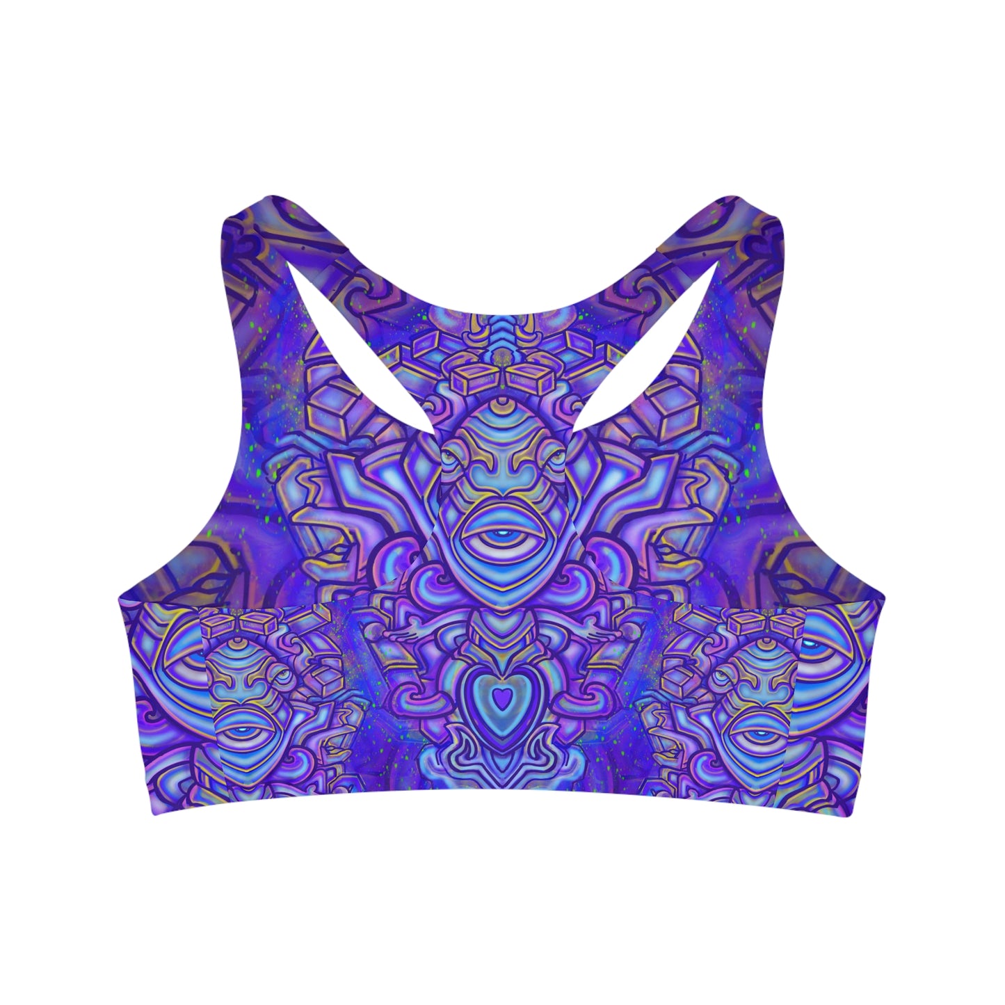 “Sacred Sillyness” Seamless Sports Bra (AOP)