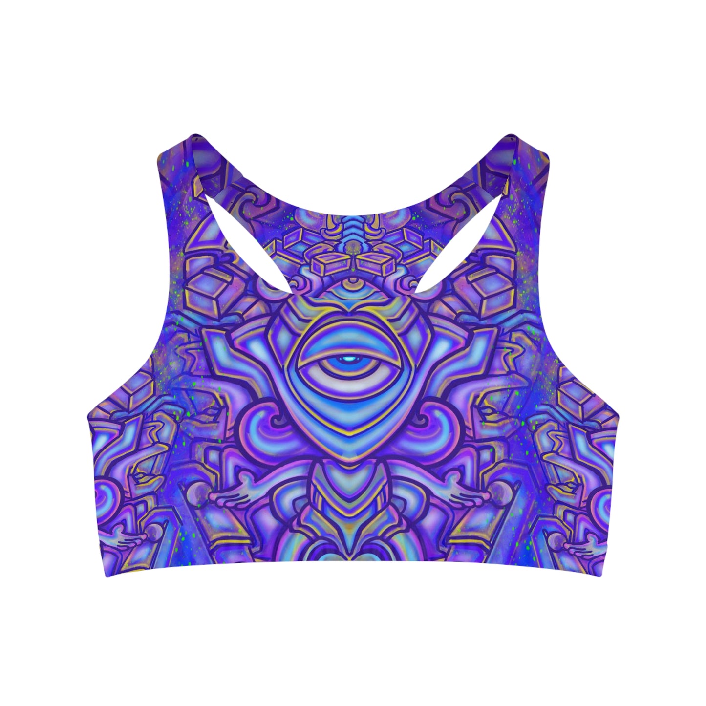 “Sacred Sillyness” Seamless Sports Bra (AOP)