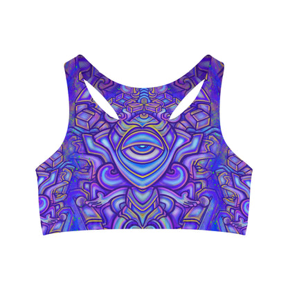 “Sacred Sillyness” Seamless Sports Bra (AOP)