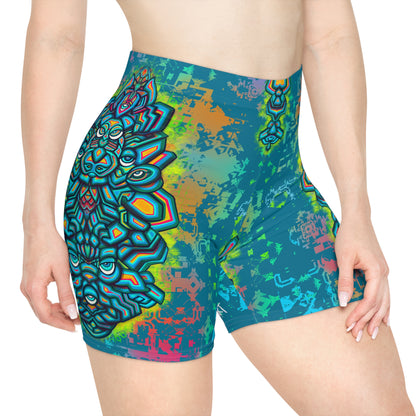 “Bearry Blast” Women's Biker Shorts (AOP)