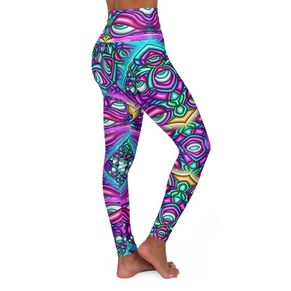 High Waisted Yoga Leggings “Space Face” Series All Over Print (AOP)