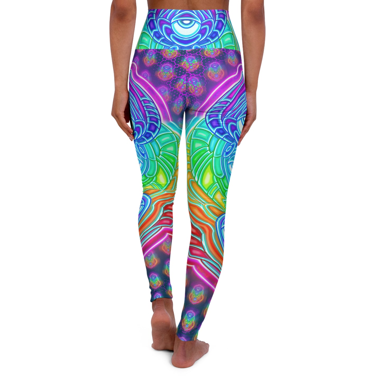 High Waisted Yoga Leggings “Fortune & Fruition” All Over Print (AOP)