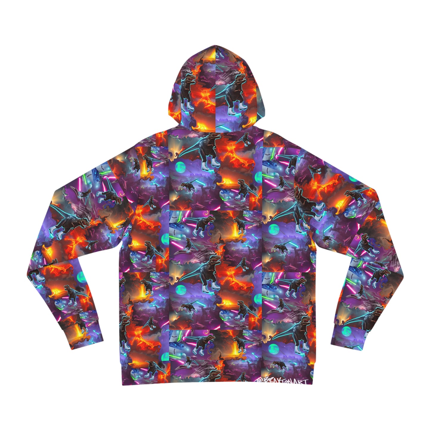 Fashion Hoodie “Ice Skating T-Rex” All Over Print (AOP)