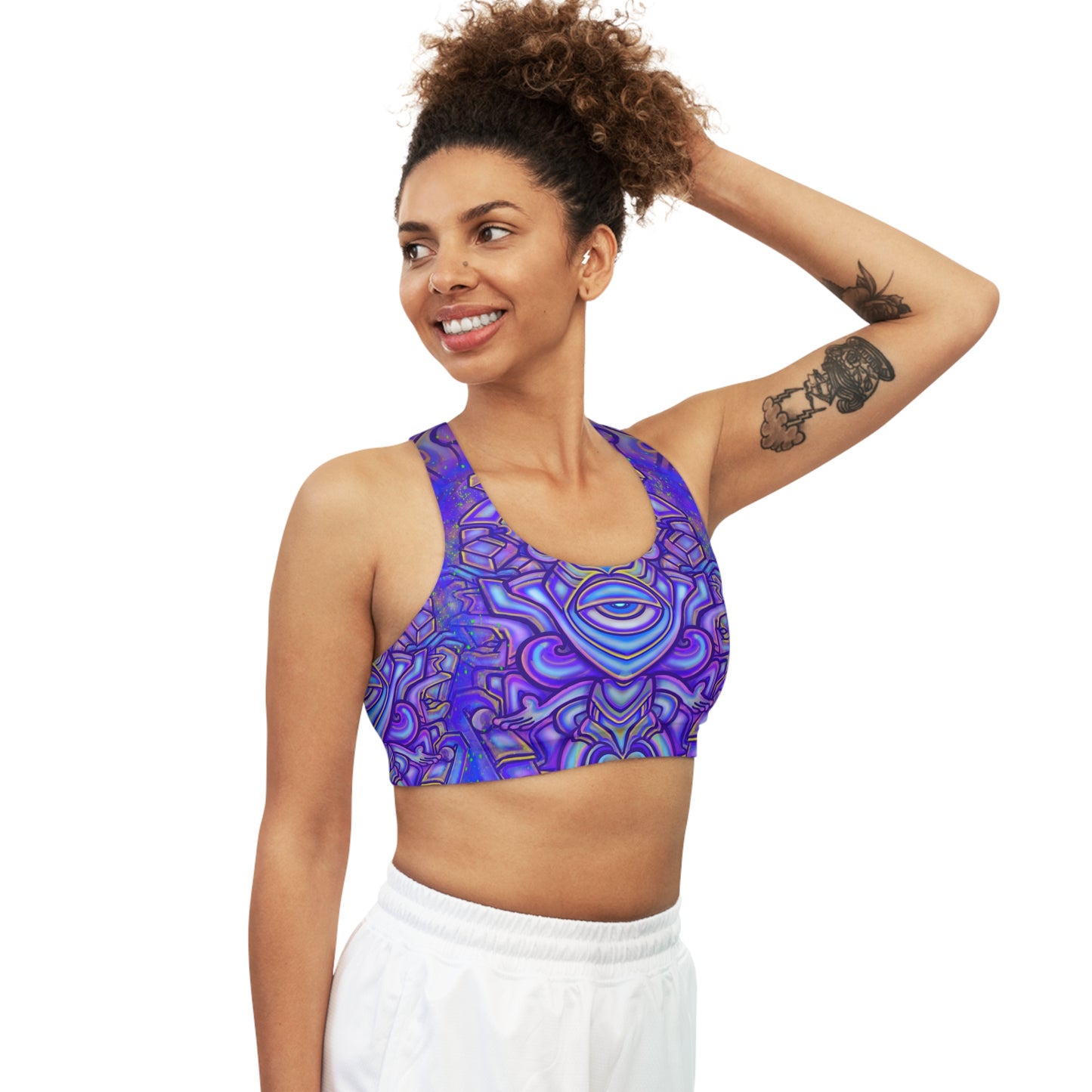 “Sacred Sillyness” Seamless Sports Bra (AOP)