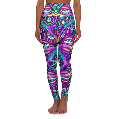 High Waisted Yoga Leggings “Space Face” Series All Over Print (AOP)