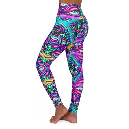 High Waisted Yoga Leggings “Space Face” Series All Over Print (AOP)