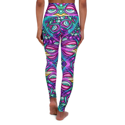 High Waisted Yoga Leggings “Space Face” Series All Over Print (AOP)