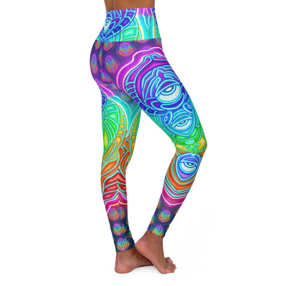 High Waisted Yoga Leggings “Fortune & Fruition” All Over Print (AOP)