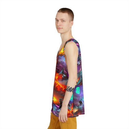 Men's All Over Print Tank "Ice Skating T-Rex"