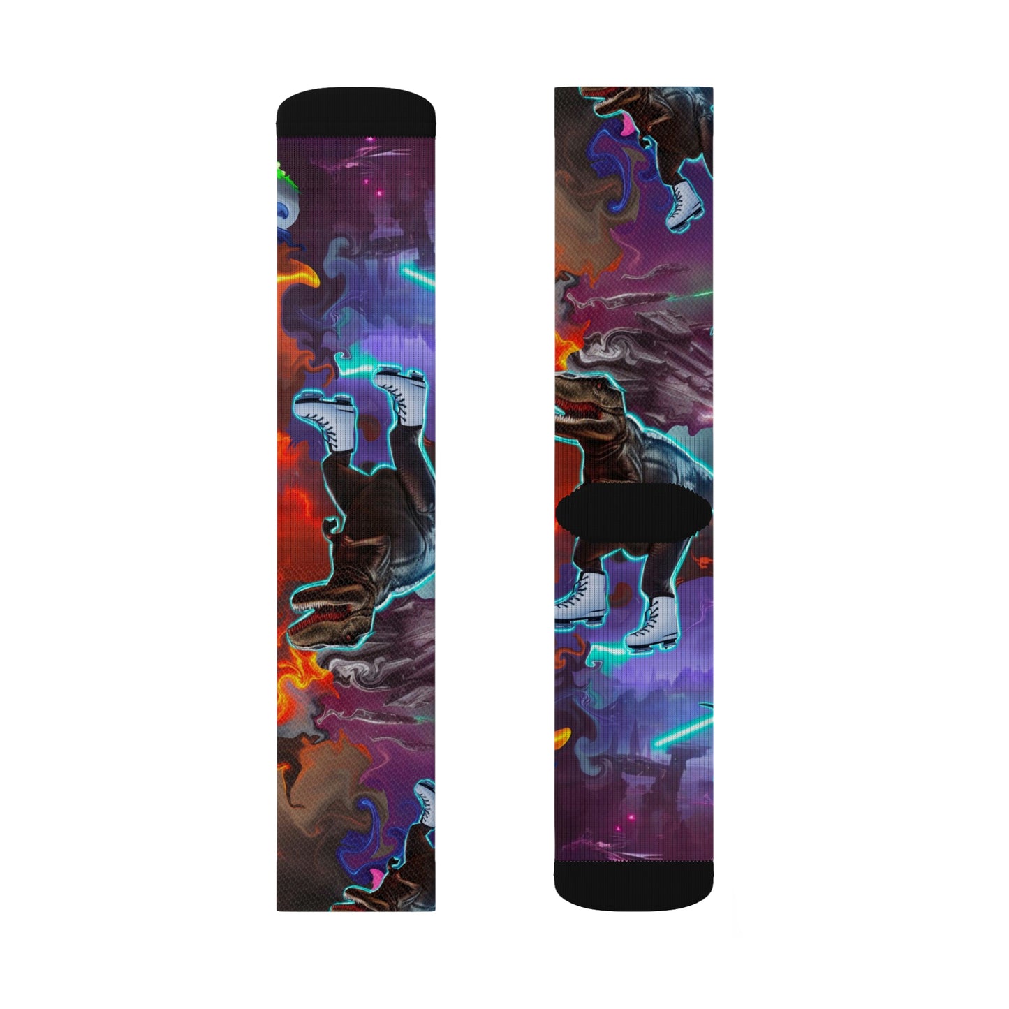 Sublimation Socks “Ice Skating T-Rex”