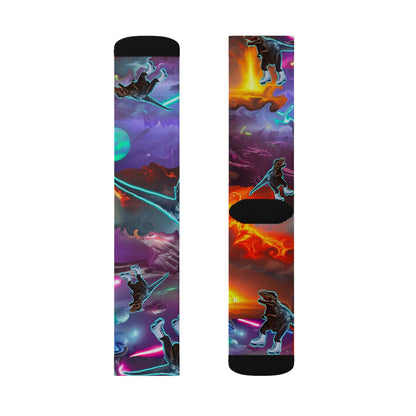 Sublimation Socks “Ice Skating T-Rex”