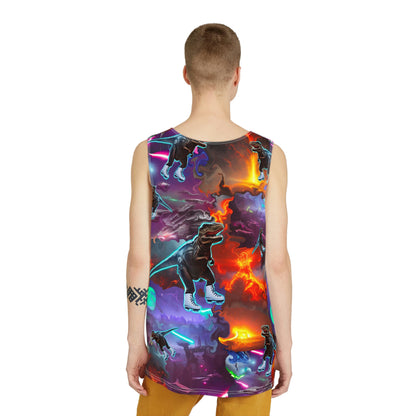 Men's All Over Print Tank "Ice Skating T-Rex"