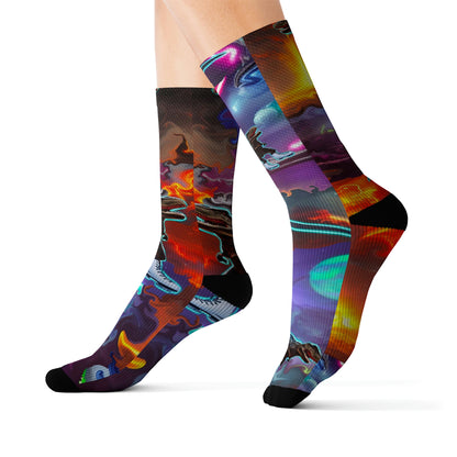 Sublimation Socks “Ice Skating T-Rex”