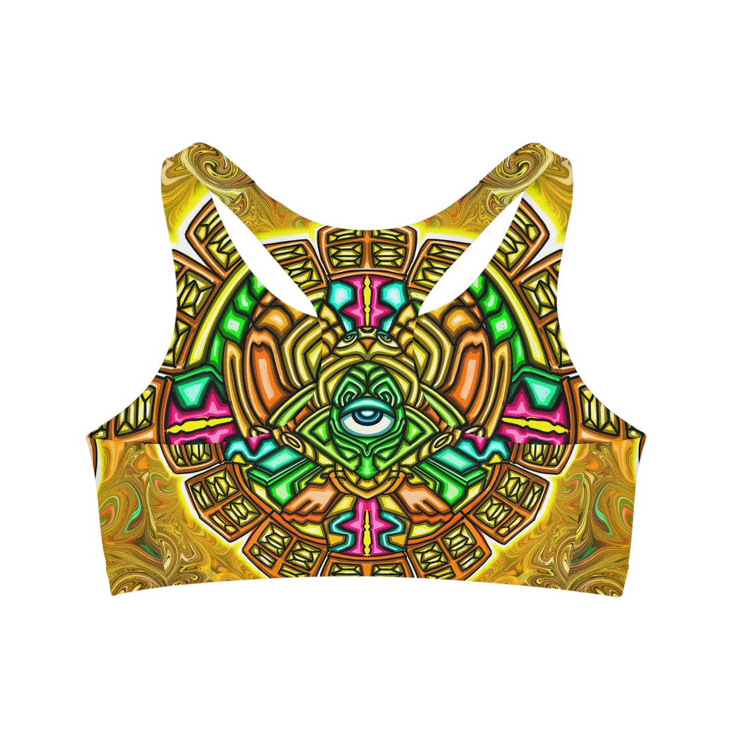 Seamless Sports Bra (AOP) “Funk-Sun One”