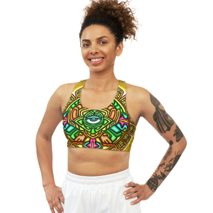 Seamless Sports Bra (AOP) “Funk-Sun One”