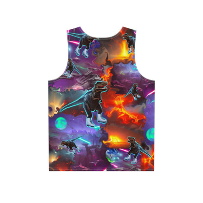 Men's All Over Print Tank "Ice Skating T-Rex"