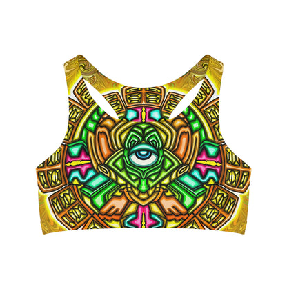 Seamless Sports Bra (AOP) “Funk-Sun One”