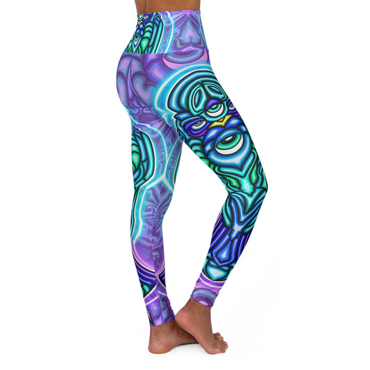 High Waisted Yoga Leggings “BIRDS-EYE’